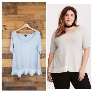Torrid Pleated Hem Layered Sweater